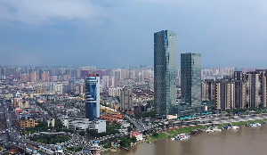 哈尔滨城市景色航拍短视频素材
