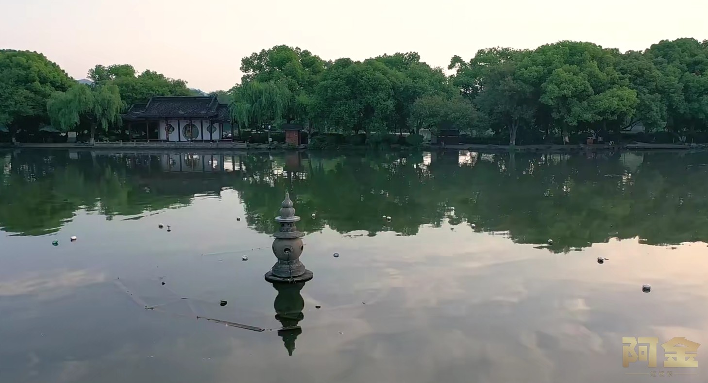 杭州西湖千岛湖航拍CBD高楼商业区夜景城市延时风景地标视频素材插图6