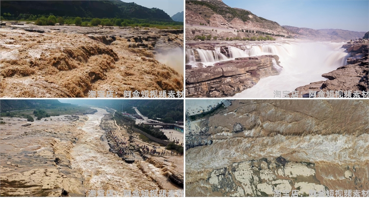 黄河壶口瀑布江河河流LED风景素材高清旅游自然治愈系短视频背景插图3