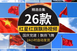 五星红旗迎风飘扬飞舞宣誓演讲朗诵颂读七一国庆红歌LED视频素材