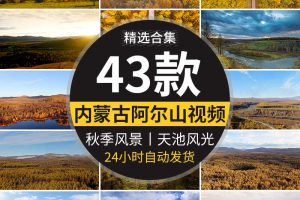 内蒙古阿尔山秋季自然风景金秋天杜鹃湖不冻河风光天池短视频素材