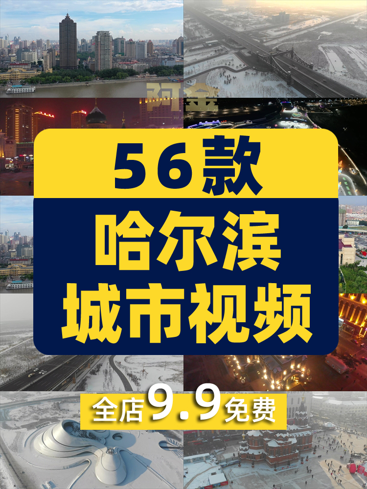 4K哈尔滨城市建筑CBD松花江索菲亚风景素材高清旅游自然唯美视频插图