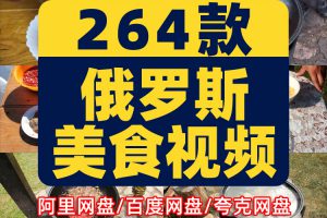 俄罗斯美食制作烹饪料理高清横屏国外直播解压视频小说推文素材