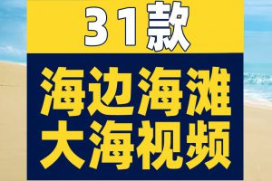 海边沙滩大海4K海浪花海洋海面黄昏海滩海水横屏风景高清视频素材