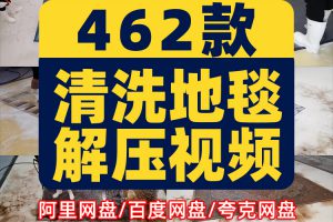 清洗地毯毛毯横屏国外高清解压直播小说推文素材无水印短视频引流