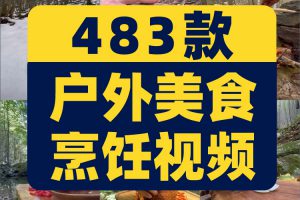 竖屏户外野外美食烹饪制作森林做菜国外高清解压视频小说推文素材