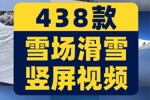 雪场雪山专业滑雪国外冬季户外极限运动自媒体竖屏高清短视频素材