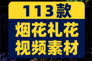 烟花新年礼花绽放夜晚实拍短视频唯美夜景高清自媒体风景背景素材