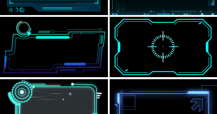 科技感边框文本蓝色简约界面框动画pr_ae透明通道MOV动态视频素材插图19