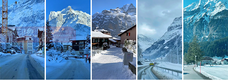 竖屏雪山雪景唯美冬季风景治愈系走拍开车视角旅途美景色视频素材插图19