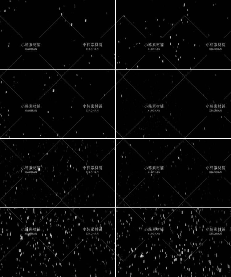 高清4K下雪飘雪特效雪花暴风雪动画PR后期天气AE效果合成视频素材插图12