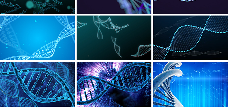 DNA双螺旋基因分子结构生物科学研究实验化学3D动画背景视频素材插图11