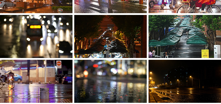 夜晚城市街道下雨窗户雨滴落孤独情感雨天路人行人雨后短视频素材插图11
