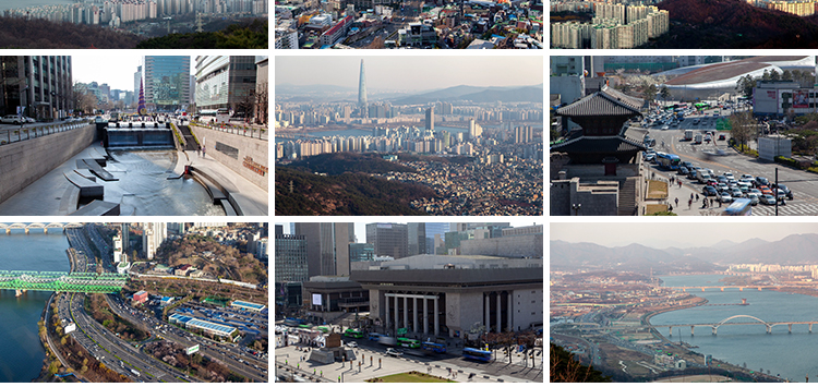 韩国首尔城市风光外国夜景车流建筑风光街道街景航拍延时视频素材插图11
