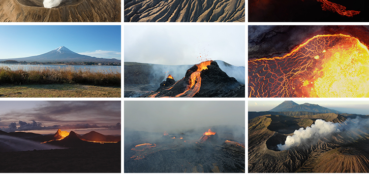 火山喷发岩浆飞溅冒烟雾火山口活火山坑爆发熔岩流动实拍视频素材插图10