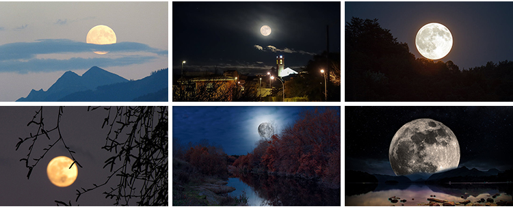 唯美夜空月亮水面圆月弯月白月光明月夜晚星空风景摄影图片照素材插图11