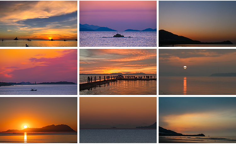 实拍海上日出日落夕阳黄昏太阳朝阳海面地平线LED背景短视频素材插图12