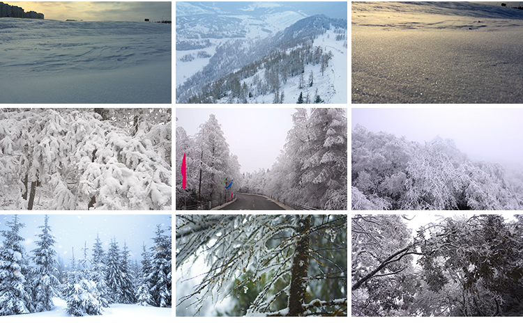 4K冬天雪景自然风景下雪冬季美景雪地面雪山唯美山川抖音视频素材插图12