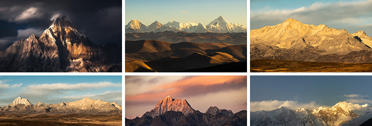 日照金山雪山金色山脉山峰夕阳日出自然风景风光图片JPG高清素材插图12