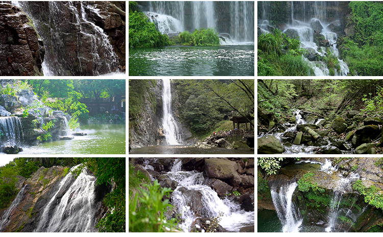 山水瀑布河流动山涧小溪水自然风景流水淌航拍森林风光短视频素材插图12