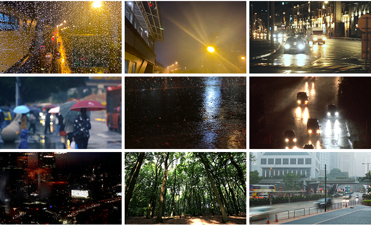 夜晚城市街道下雨窗户雨滴落孤独情感雨天路人行人雨后短视频素材插图12