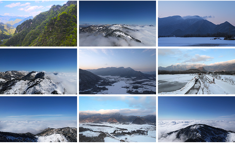 4K湖北神农架大九湖风景色延时瀑布冬季云雾云海自然风光视频素材插图12