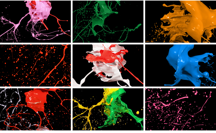 油漆颜料墨迹飞溅喷溅液体彩色泼墨液体动画合成特效MOV视频素材插图12