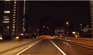 日本夜间道路开车视频素材