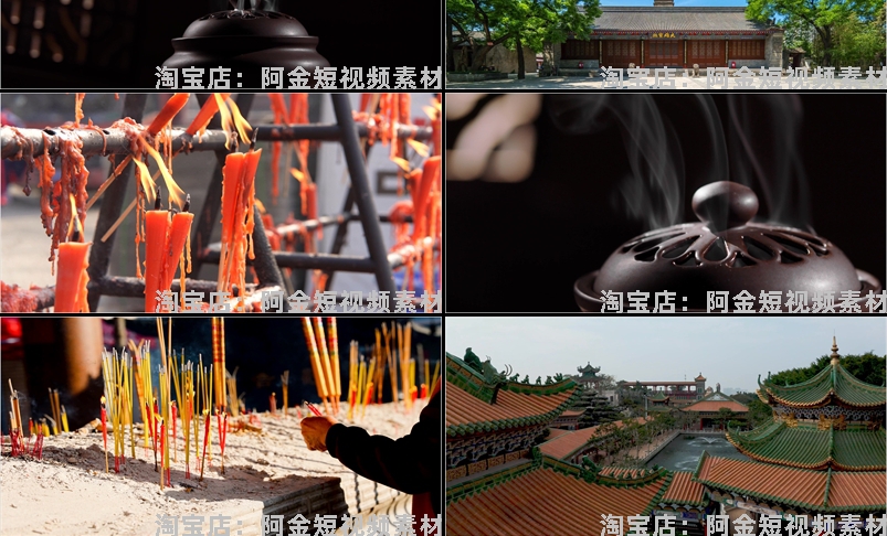 4K高清寺院寺庙禅意佛系佛像国学古风建筑屋檐意境风景短视频素材插图14