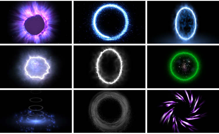 炫酷魔法能量传送门护盾光圈光线粒子特效果合成透明通道视频素材插图9