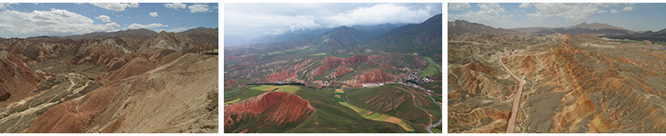 甘肃张掖七彩丹霞地质公园西北冰沟风光地貌旅游航拍实拍视频素材插图9