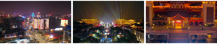 西安实拍航拍建筑cbd日转夜延时城市夜景大唐不夜城景点视频素材插图9