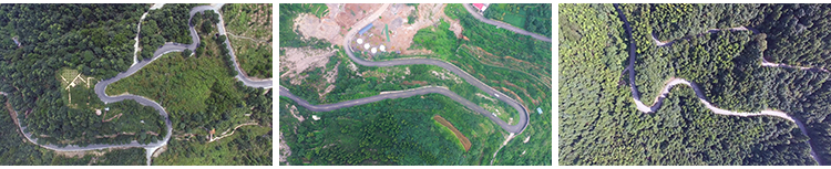 森林公路蜿蜒崎岖山路盘山道路风景山川河流树木自然美景视频素材插图9