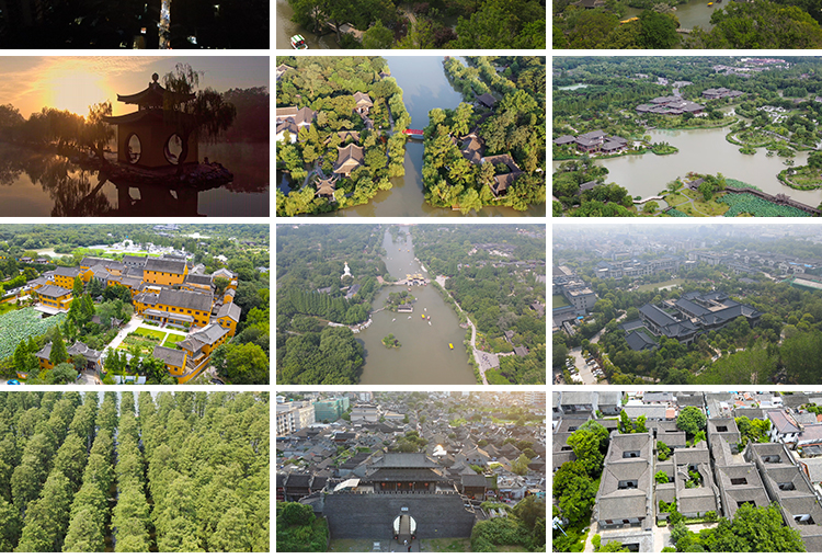 扬州瘦西湖旅游风景点古塔建筑航拍大运河风光实拍剪辑短视频素材插图6