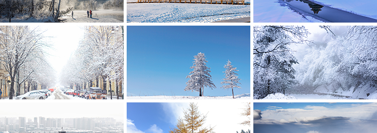 冬天冬季雪景房屋子宽屏雪山树林白雪地自然风景高清合成图片素材插图6