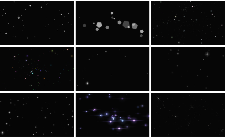 小星星闪烁星光舞台动态合成背景ae_pr唯美粒子mov透明通道视频素插图6