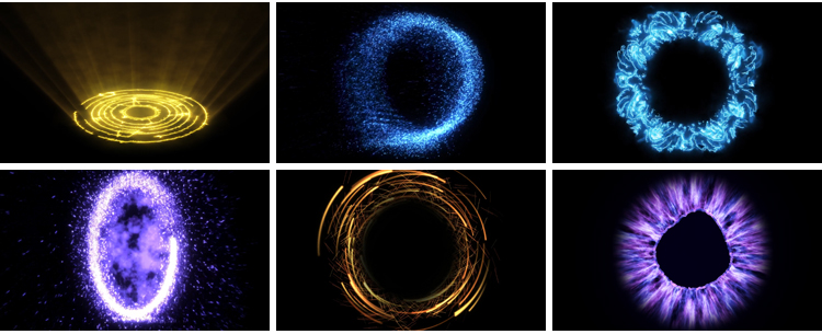 炫酷魔法能量传送门护盾光圈光线粒子特效果合成透明通道视频素材插图6
