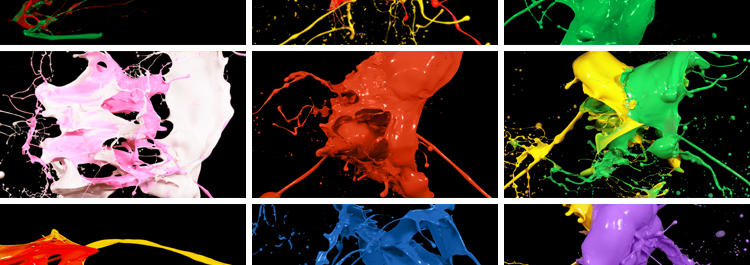 油漆颜料墨迹飞溅喷溅液体彩色泼墨液体动画合成特效MOV视频素材插图6