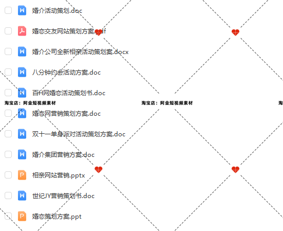 婚介婚恋公司相亲红娘规划经营管理活动方案营销策划表格合同资料插图5