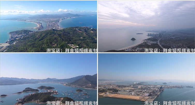 广东惠州城市建筑风光航拍大海风景素材高清旅游自然治愈系短视频插图5