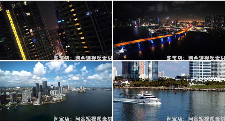 美国迈阿密国外城市建筑风光夜景航拍风景素材高清旅游自然短视频插图6