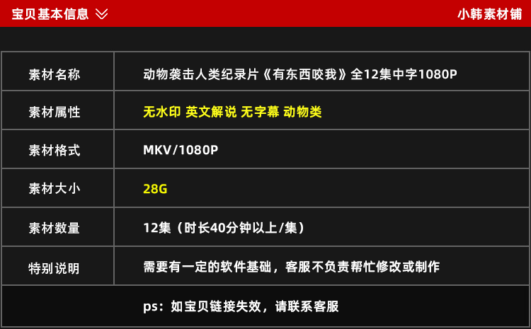 动物袭击人类纪录片有东西咬我全12集中视频自媒体解说视频素材插图1