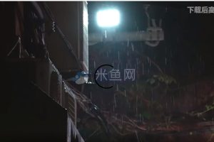 街道雨天路灯视频素材