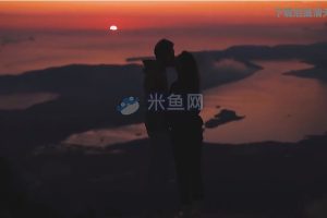 情侣夕阳热吻视频素材