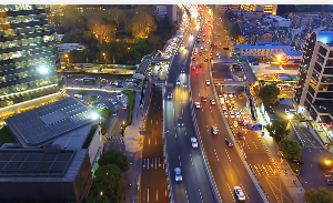 上海城市夜景航拍短视频素材