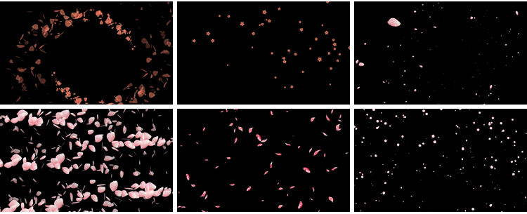 花瓣花朵飞舞飘落动态桃花玫瑰花特效动画pr_ae透明通道视频素材插图7