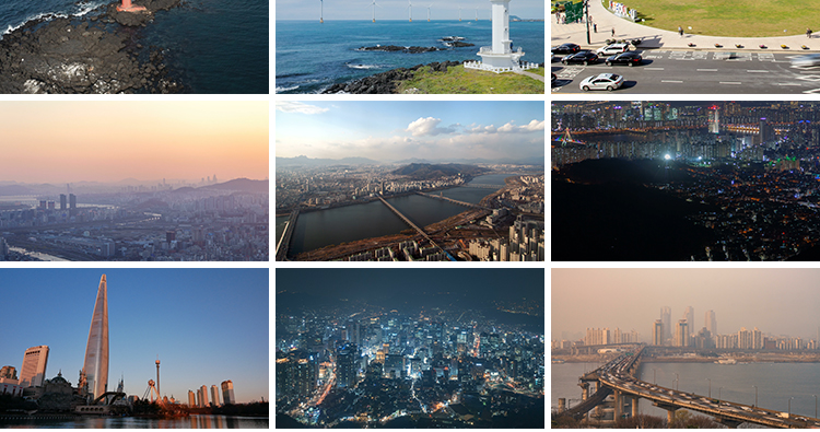 韩国首尔城市风光外国夜景车流建筑风光街道街景航拍延时视频素材插图7