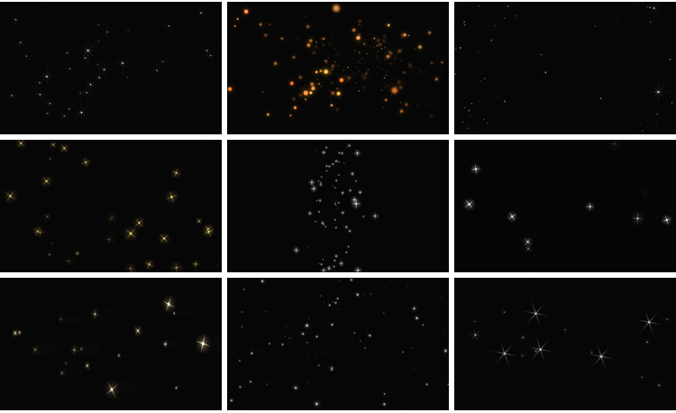 小星星闪烁星光舞台动态合成背景ae_pr唯美粒子mov透明通道视频素插图7