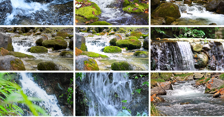 山涧溪流岩石小溪石头小河水流大自然生态山泉高山流水短视频素材插图7