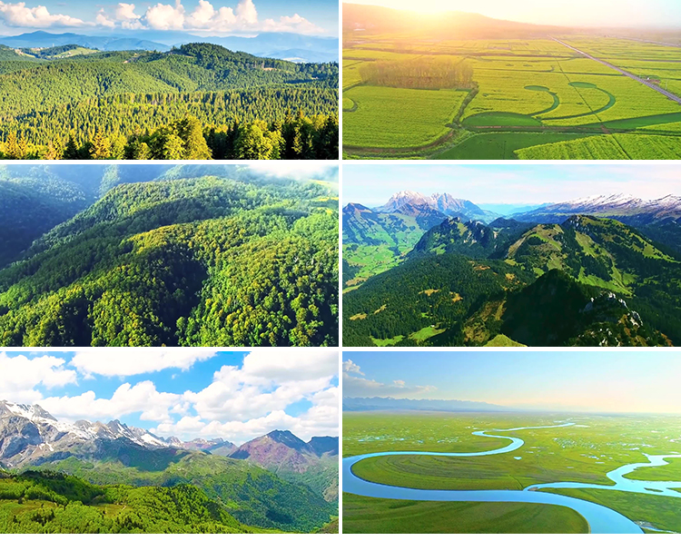 祖国大好河山风光航拍山川青山绿水壮丽自然风景背景高清视频素材插图7